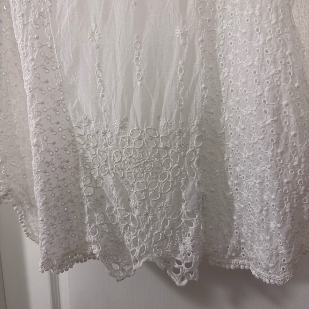 Johnny Was White Lace Tank Top - Picture 3 of 7
